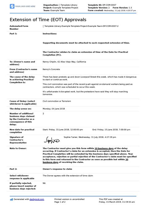 justification letter  project delay sample letter   template