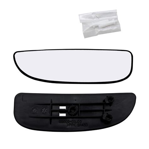 driver side towing mirror  glass replacement   plate heated signal fits ford