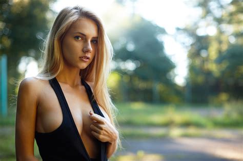 wallpaper sunlight women outdoors model blonde depth