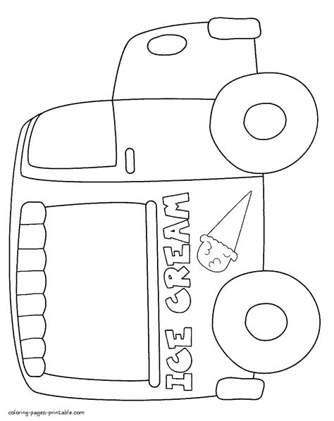 ice cream truck coloring page coloring contest    fun pages