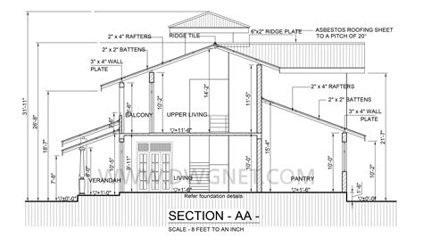 house plan section dwg net cad blocks  house plans