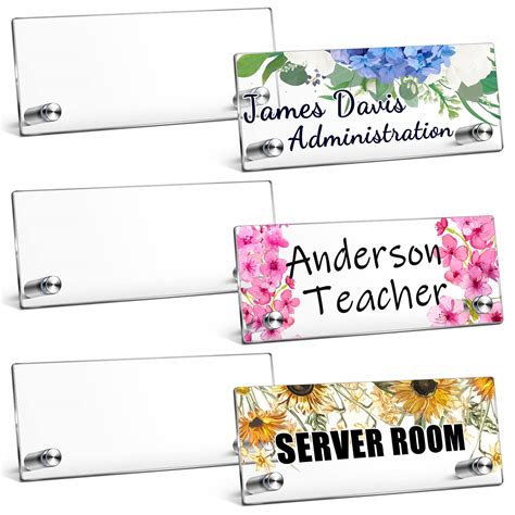 buy  pack personalized desk  plate clear acrylic office decor door