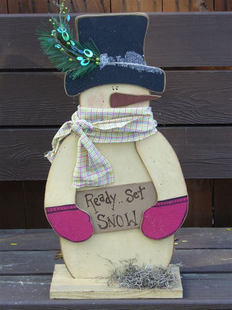 primitive crafts snowman