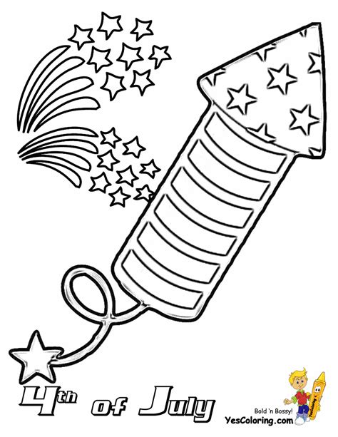 fourth  july fireworks coloring pages firka tein