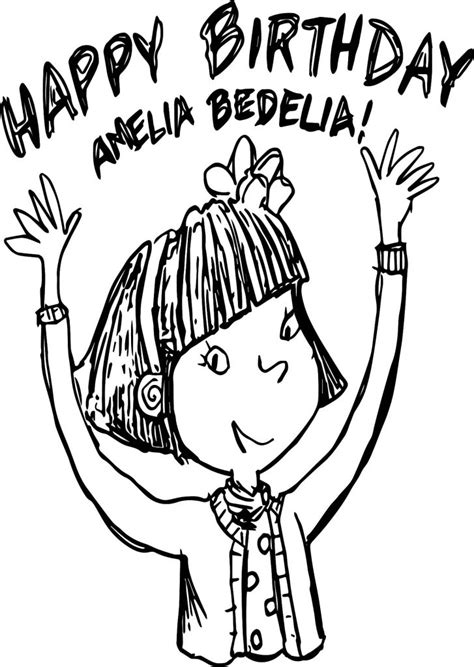 happy birthday amelia coloring page wecoloringpagecom
