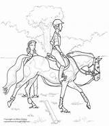 Riding Coloring Pages Horse Horseback Getdrawings sketch template