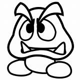 Goomba Coloring Pages Mario Star Paper Print Super Printable Color Bros Fresh Getcolorings Character Sticker Getdrawings Popular Template sketch template