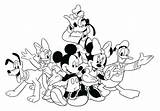 Mickey Mouse Coloring Pages Disney Clubhouse Disneyland Friends Walt Family Toodles Drawing Minnie Pdf Donald Printable Sheets Pluto Goofy Rides sketch template