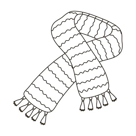 woollen scarf colouring pages sketch coloring page
