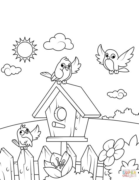 birds   birdhouse super coloring ausmalbilder ausmalbilder
