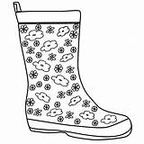 Boots Rain Coloring Boot Outline Clipart Wellington Pages Clip Printable Drawing Wellies Spring Template Preschool Welly Flowers Cards Colouring Templates sketch template