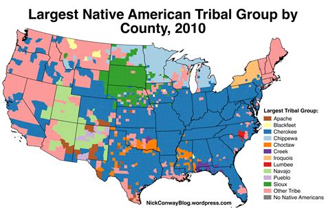 Largest Native American Tribal Group By County 2010 [3577x2244] [oc