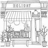 Coloring Pages Holiday Paris Café Cafe Christmas Visit Magazine sketch template
