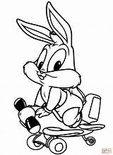 Bunny Coloring Bugs Baby Pages Tunes Looney Getcolorings sketch template
