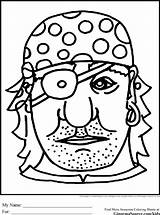Masker Pirata Kleurplaat Pirate Piraat Maschera Careta Masque Knutselen Piratas Caretas Kleurplaten Carnevale Eyepatch Mascara Malvorlage Stampare Maschere Pirati Téléchargez sketch template