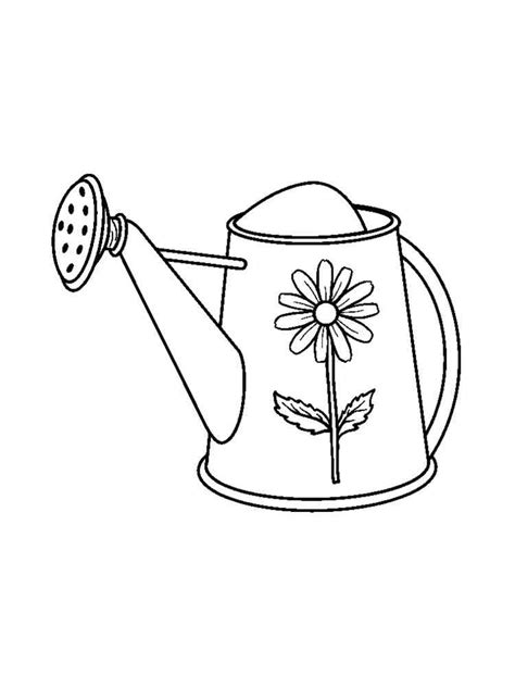 watering  coloring pages