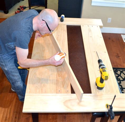 easy diy planked table top cover   existing table