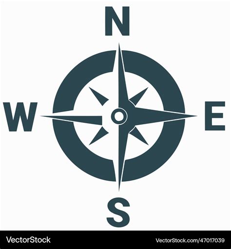 compass wind rose north south east west royalty  vector