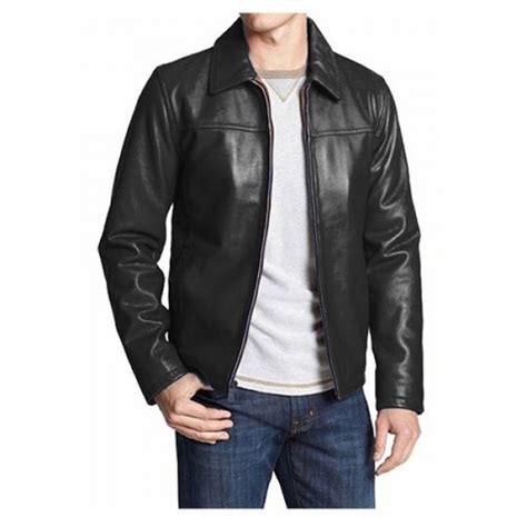 black faux leather jacket buyonpk