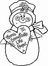 Snowman Coloring Pages Christmas Printable Template Kids Clipart Snowmen Clip Snow Snowflake Sheets Cute Color Print Printables Cliparts Templates Colouring sketch template