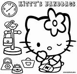 Handbag Pages Coloring Kitty sketch template
