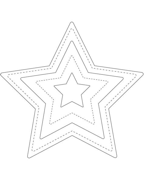 star shape template coloring home