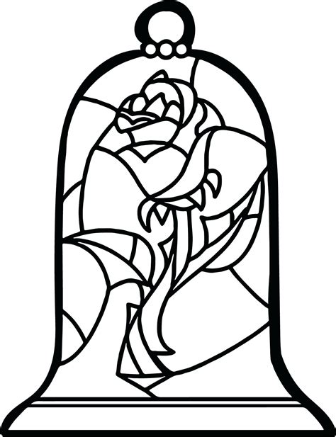 rose  beauty   beast drawing    clipartmag