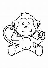Macacos Macaco Monkey Amordepapeis sketch template