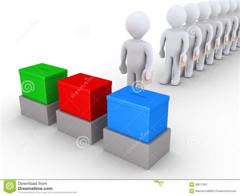 people     vote   choices stock illustration