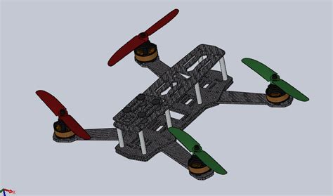 fpv drone cad  cad model library grabcad