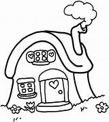 Cottage Coloring Pages Little Cabin Houses Log Colouring Printable House Clipart Color Kids Drawing Print sketch template