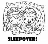 Sleepover Coloring Party Pages Spa Drawing Printable Pajama Invitations Slumber Pajamas Themed Girl Girls Birthday Activity Drawings Invitation Invites Fun sketch template