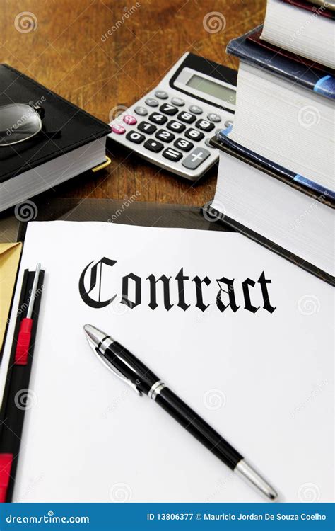 contract  calculator   desk stock image image  contract advocacy