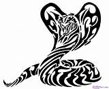 Tribal Cobra Snake Animal Tattoos Designs Animals Tattoo Drawings Drawing Draw Mamba Tribales Clipart Dragoart Fanpop Background Clip Head Step sketch template