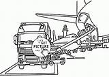 Coloring Pages Airport Truck Box Kids Wuppsy Transportation Printables sketch template