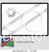 Namibia Flag Coloring Sample Illustration sketch template