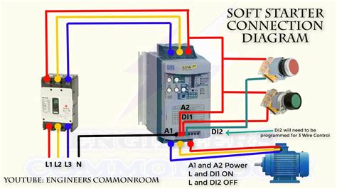 soft starter control diagram engineers commonroom electrical circuit diagram youtube