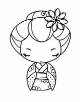 Kokeshi Coloriage Kimono Pintar Colorare Enfant Japonesa Bonecas Coloriages Boneca Sellos Sheets Plastique Colorier Adulte Matrioske Fou Sticken Peyote Pagodas sketch template