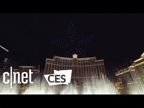 intels drone light show sends  drones flying  las vegas  ces  youtube