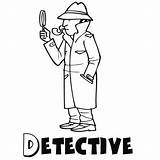 Detective Imprimir Profesiones Oficios Guiainfantil Profesionales Imágenes Oficio Diferencia Policía sketch template