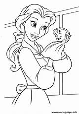 Belle Disney Coloring Princess Chip Pages Cleaning Printable F719 Drawing Book Print Getdrawings sketch template