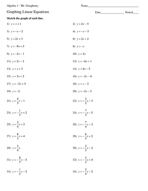 images  graphing linear functions worksheets  grade