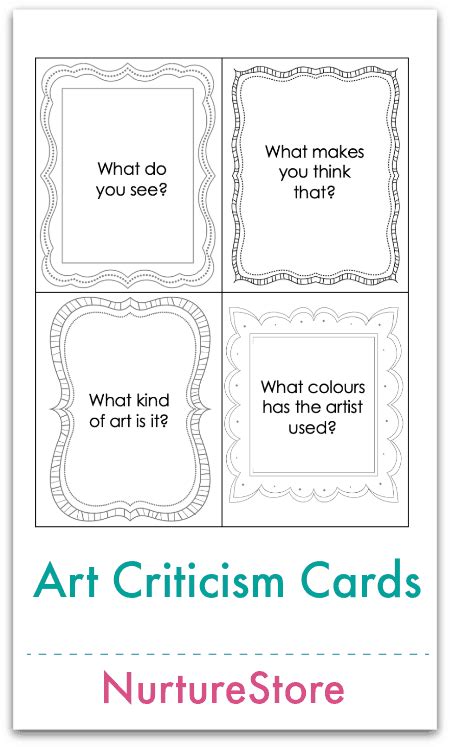 easy art criticism lesson  children  printables nurturestore