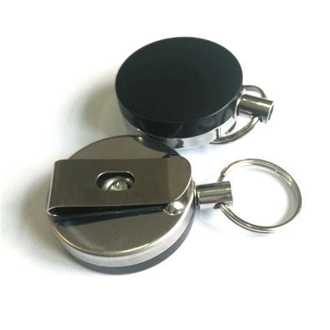pcs  plastic  metal retractable badge reel pull key holder id  tag card badge