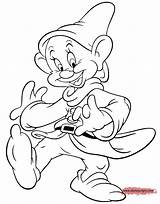 Dwarf Dopey Disneyclips Dwarfs sketch template