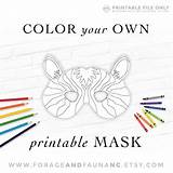 Mask Printable Zebra Coloring Book Props Booth sketch template