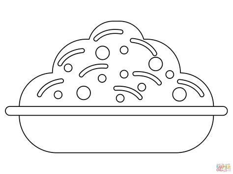 mashed potatoes coloring page  printable coloring pages