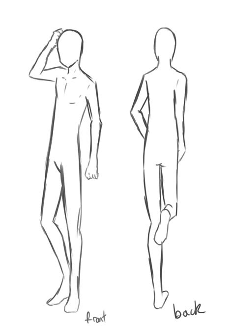 male pose anime body base maikensmat