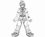 Kingdom Hearts Coloring Pages Roxas Characters Printable Fujiwara Yumiko Getcolorings Color Getdrawings sketch template