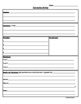 lucy calkins information writing lab report template    growth